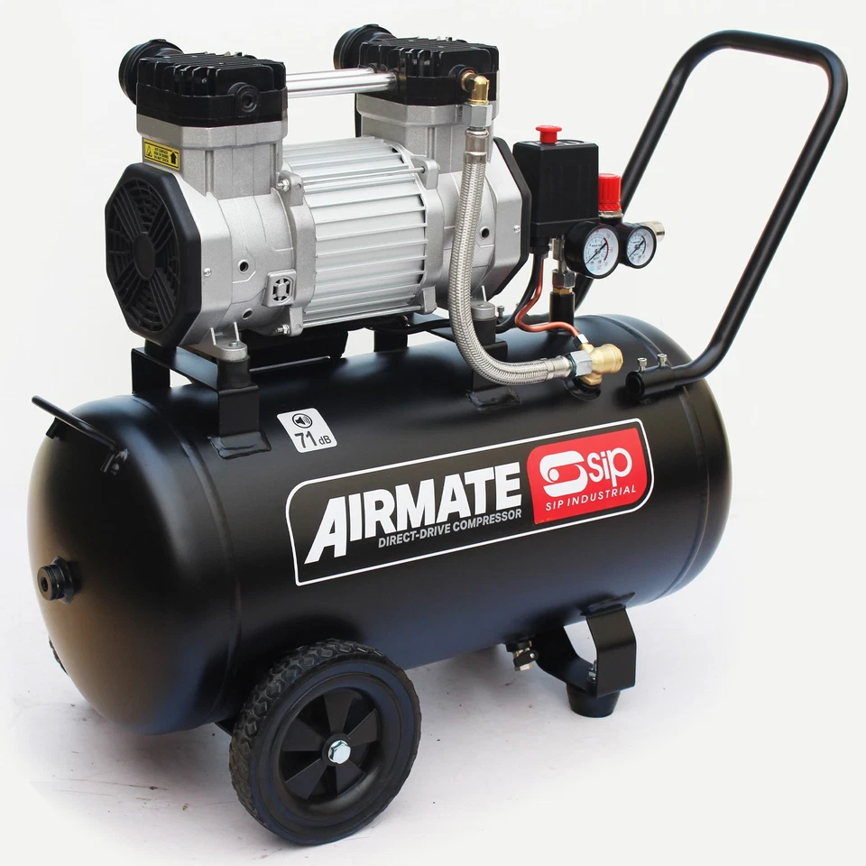 SIP Airmate Air Compressor Direct Drive Low Noise Oil-Free 230V 50L 3hp 15CFM - Image 2 of 4