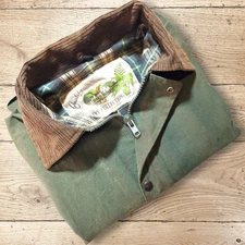 Mens Country Collection Wax Jacket S 38 Green Fishing Shooting Hunting Farm Wear