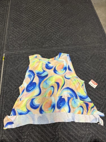 Free People Movement Tempo Printed Tank Sour Citrus Combo Neon Yellow Size Small - Picture 5 of 9