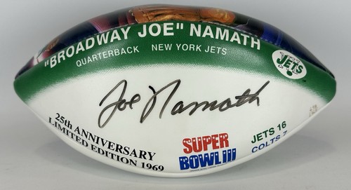JOE NAMATH NEW YORK JETS SIGNED FULL SIZE SUPER BOWL III BALL - JSA - Picture 1 of 5