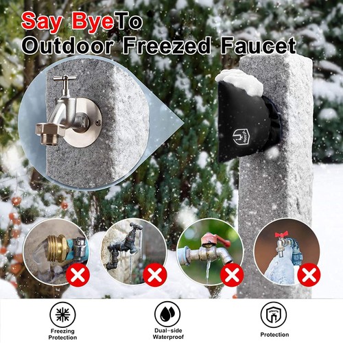 Outdoor Faucet Cover Socks for Winter Freeze Protection,Spigot Covers Winter ... - Bild 2 von 6
