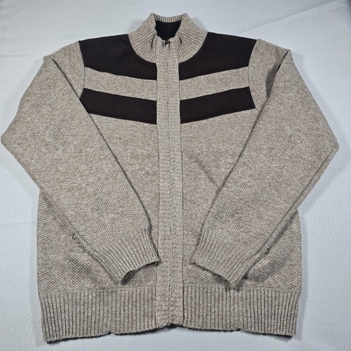 Buffalo David Bitton Mens XL Westony Knit Full Zip Jacket Brown  w/Tags NEW - Picture 3 of 12