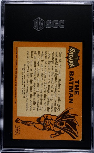 1966 Topps Batman Card #1 The Batman SGC 2 Good - Free Shipping - Picture 2 of 2