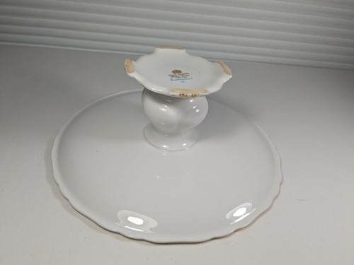 Rare Vintage Enchantment Royal Albert Cake Plate on Pedestal Footed 9". England - Picture 6 of 7