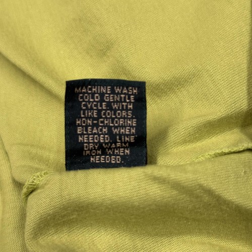 Vintage J.Crew Shirt Mens Medium Lime Green Long Sleeve Pocket USA 90s - Picture 11 of 13