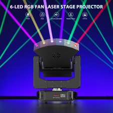 6-Eyes 3-Axis Laser Moving Head Light RGB Beam Stage Lighting DJ Disco Show DMX