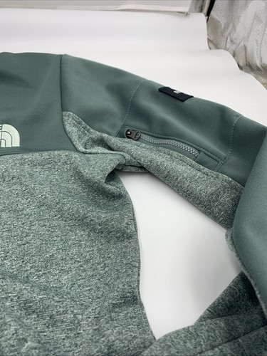 The North Face Women’s Full Zip Hooded Jacket Green Lightweight Size Large L BK - Picture 3 of 9