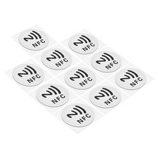 20Pcs NFC Stickers NFC213 Tag Sticker 144 Bytes Blank Round NFC Tags White