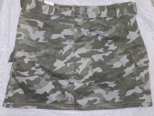 NEW NWT Justice girls 18 camo skirt skort tie belt trendy camouflage green short - Picture 3 of 5
