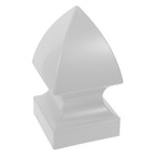 5 Inch PVC Fence Post Caps Dark Gray Gothic Pyramid Style for Decks