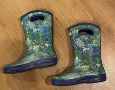 Hunter For Target Rain Boots Green / Purple Waterproof Pull On Round Toe Size 2