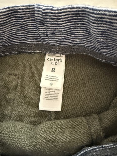 Little Boys Size 6 CARTER'S KIDS Dinosaur Camo Drawstring Pockets Terry Shorts - Picture 7 of 10