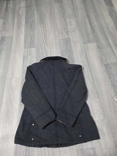 Barbour Beadnell Damenjacke blau gewachst durchgehender Reißverschluss Größe 6/UK 10 - Bild 6 von 7
