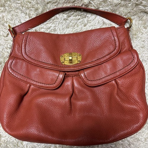 Borsa a mano Miu Miu tote bag pelle arancione chiusura girevole hardware oro F/S usata 4187 - Foto 17 di 18