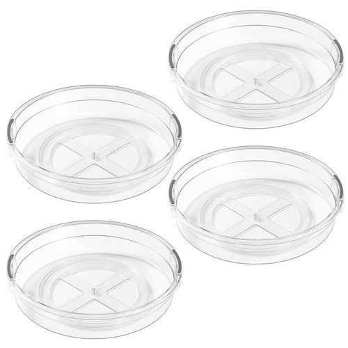 Pack de 4 Organizador Lazy Susan 12 pulgadas, Tocadiscos Transparente Lazy Susan para Armario, Ref... - Imagen 7 de 7
