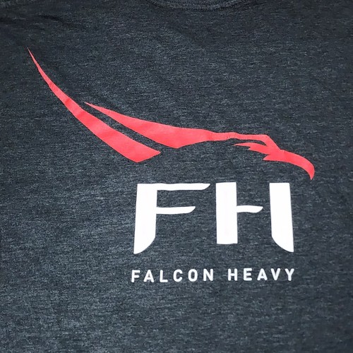 SpaceX Falcon Heavy FH Rocket T-Shirt XL Gray Graphic Tee Official Merch - Picture 5 of 7
