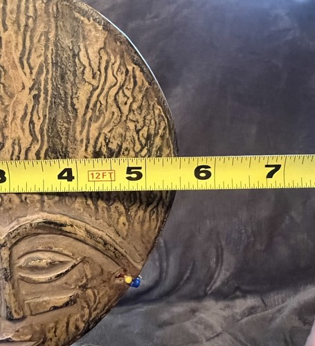 Vintage AFRIKANISCHE FRUCHTBARKEITSSTATUE IDOL mit Perlen 13,25" HOCH - Bild 10 von 10