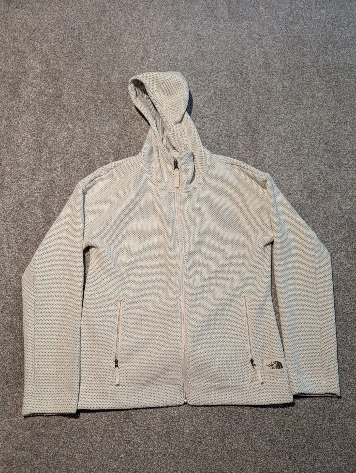 The North Face Jacket Womens Small White Sibley Fleece Hoodie Full Zip Sweater