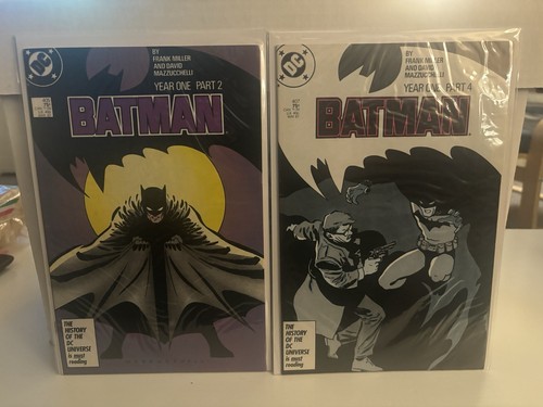 Batman #405 & 407 Year One Part 2 & 4 Frank Miller DC Comics 1987 VF/NM