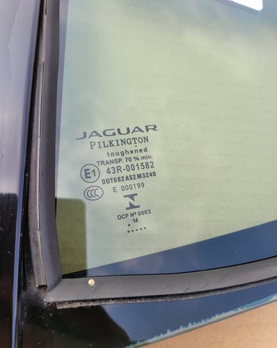 2014 JAGUAR XF X250 PASSENGER SIDE N/S REAR DOOR QUARTER GLASS WINDOW - Picture 5 of 5