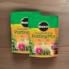 2-Pack Miracle-Gro 8 Qt. Cactus Palm and Citrus Potting Mix Soil 16 Qt Total 