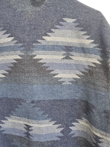 Jachs Herren Hemdjacke gemustert Wollmischung komplett gefüttert blau Größe L - Bild 6 von 13