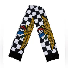 Indianapolis Motor Speedway Checkered Flag Scarf Indy 500 Racing Black White