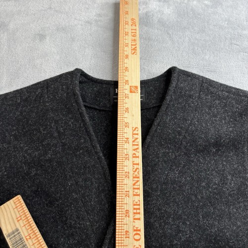 Filson Mackinaw Vest Mens 2XL LONG Charcoal Gray Virgin Wool Button Front Button - Picture 3 of 7