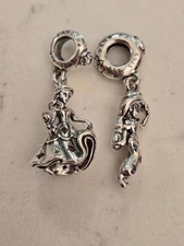 Pandora Sterling Silver Disney Princess Charms - Jasmine and Belle