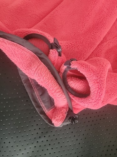 North Face Woman’s Denali Polartec Jacket Pink & Gray Full Zip Size X-Large - Picture 5 of 8