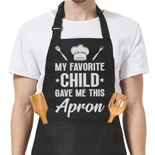 Funny Apron for Dad - Birthday Father s Day Cooking Grilling Gifts for Parents