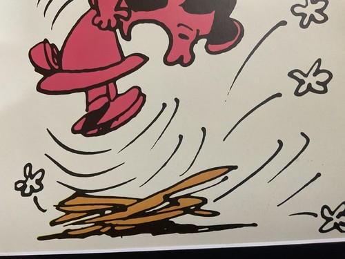 Snoopy Art Print peanuts , Charlie Brown , VINTAGE PRINT 1971 ICONIC - Picture 2 of 4