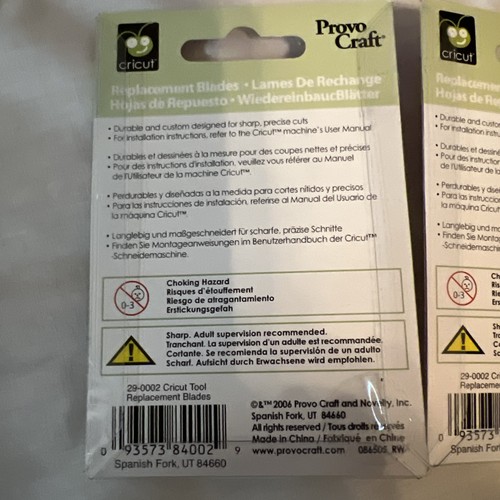 Lot of 2 Cricut Replacement Blades 2 pack #290002 New In Package 4 Blades total - Bild 5 von 7