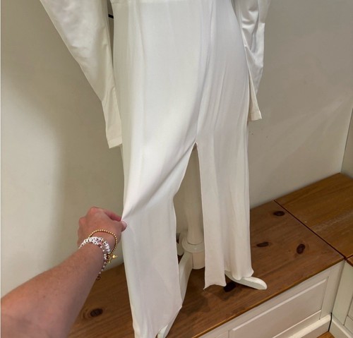 ROTATE by Birger Christensen numero 45 White Nap taglia 38/M $535 nuovo con etichette leggi - Foto 8 di 16