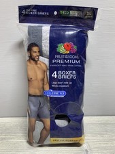 Fruit of the Loom Boxer Briefs Mens XL 40-42 4 Pack CoolZone Fly Eversoft Cotton