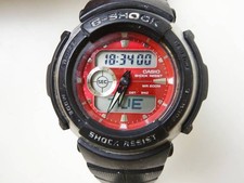 Operation confirmed CASIO G-SHOCK digital-analog G-300 red dial