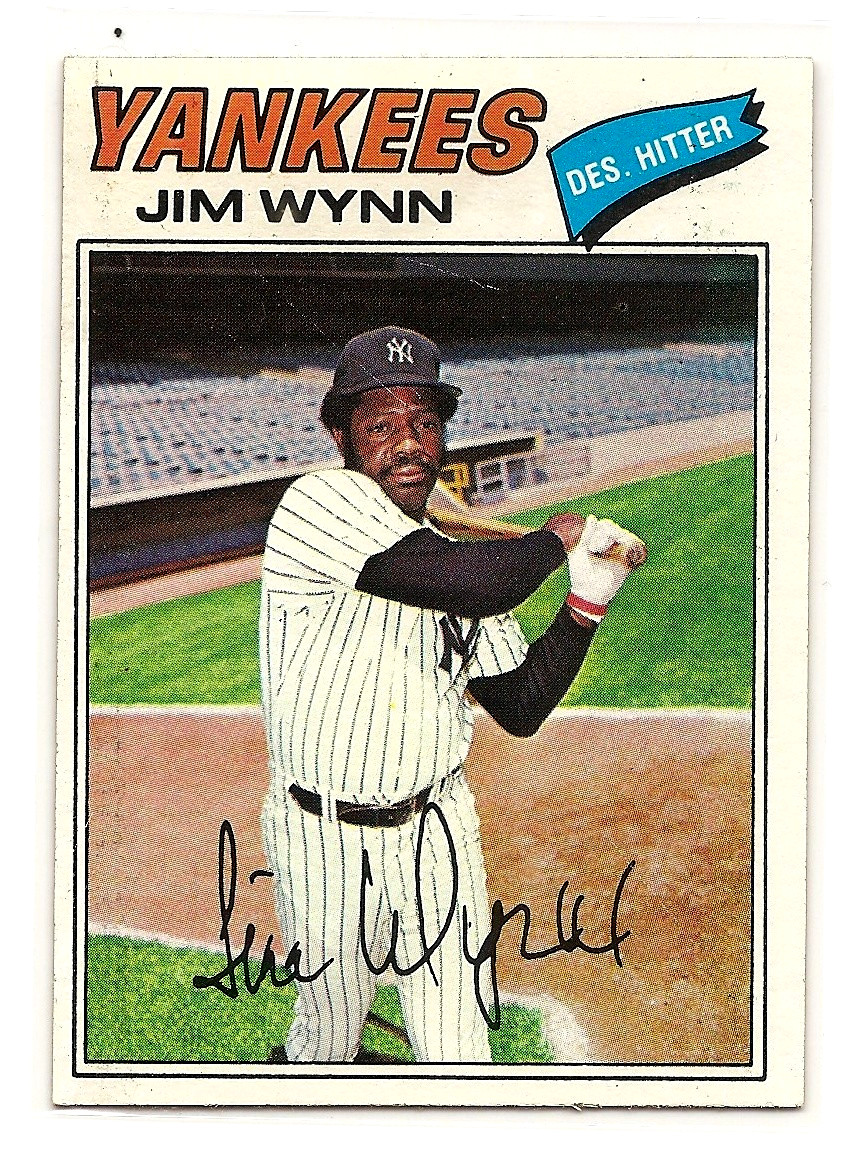 Jim Wynn 1977 Topps Burger King New York Yankees #20 NM/MT