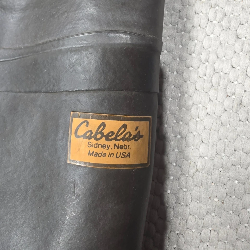 Cabelas Mens Black Waders Hip Boots Fishing Hunting Rubber USA Made - Image 3 of 4