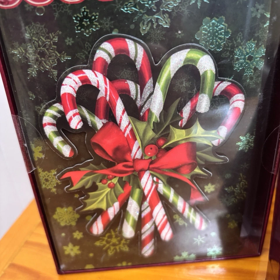 3 Packs Christmas Cards Leanin' Tree 24 Candy Cane and Santa Claus w/ Envelopes - Image 2 of 4