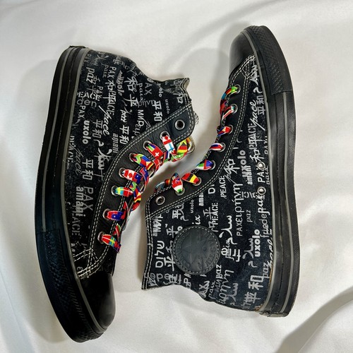 Ultra Rare Converse All Star John Lennon Imagine Peace 2004 Men Sz 12 Woman Sz14 - Bild 4 von 9