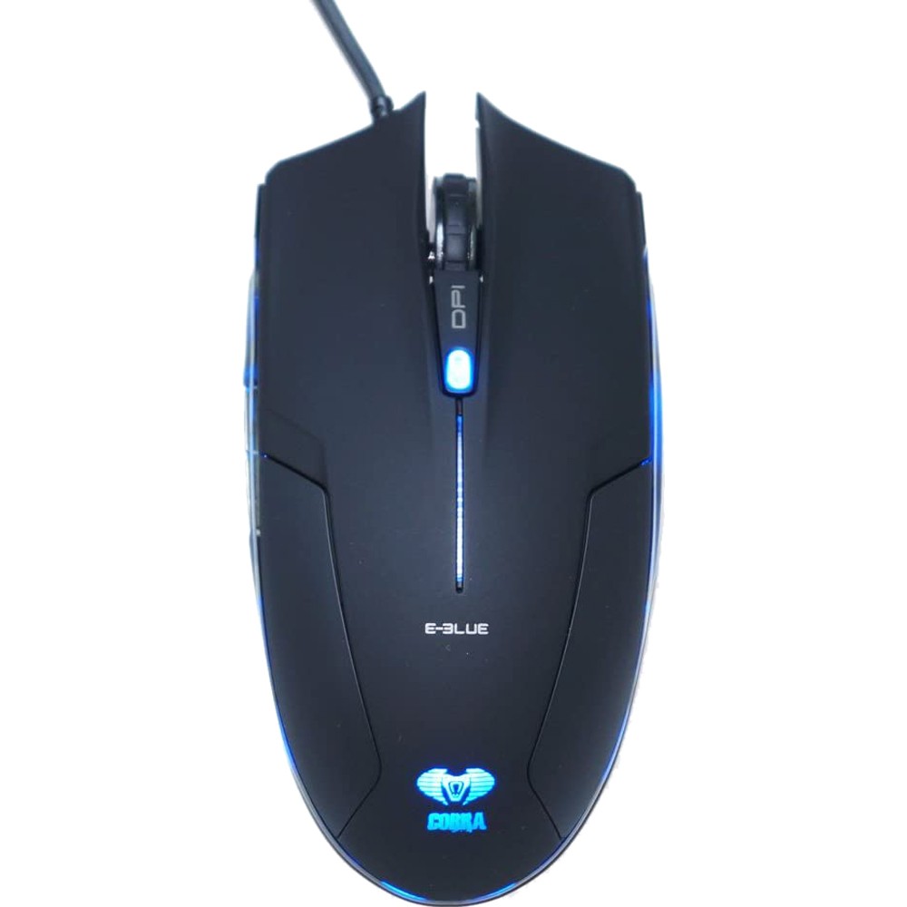 Игровая мышь EBlue Cobra Junior 1600dpi Black с синим светодиодным логотипом 