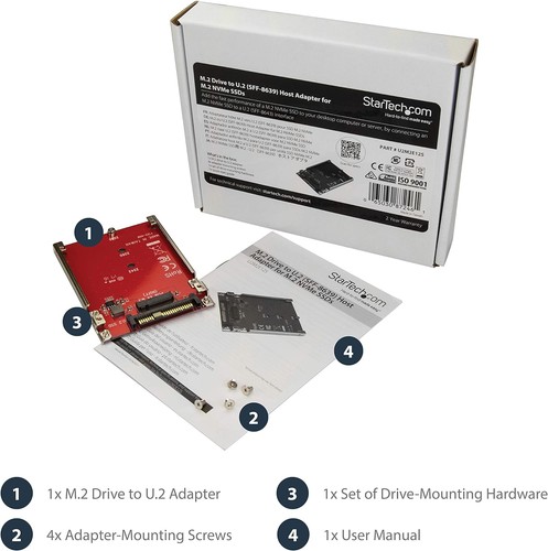 StarTech.com M.2. PCI-e NVMe to U.2 (SFF-8639) Adapter - Not Compatible with SAT - Picture 2 of 5
