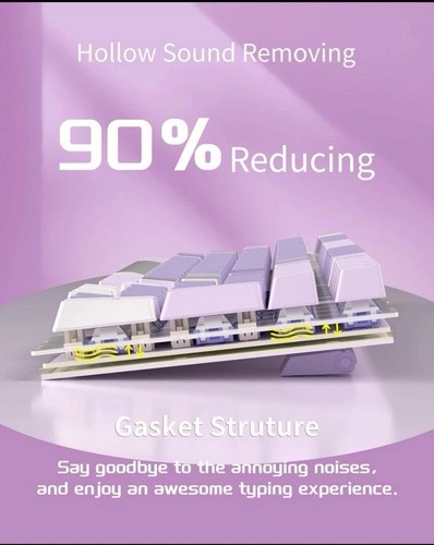 SKY98 Mechanical Gaming Keyboard, 96% Gasket Hot Swappable Wired Custom Cream - Bild 2 von 5