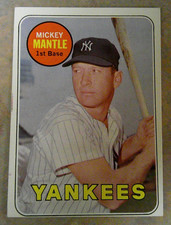 1969 TOPPS MICKEY MANTLE #500 YANKEES EX+