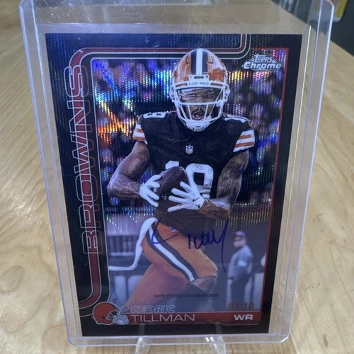 2025 Topps Chrome Cedric Tillman Chrome Autographs (RAW)