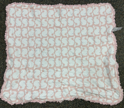 Coperta bambino Carters Just One You tema balena rosa bianco bordo increspato 100% cotone - Foto 9 di 9