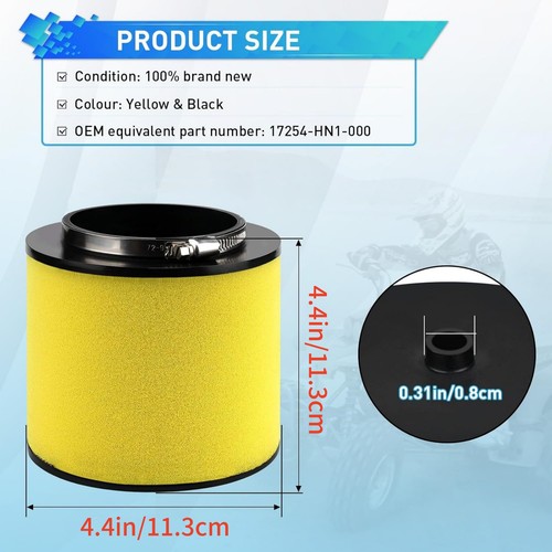 17254-HN1-000 ATV Air Filter For Honda Foreman Rubicon 500 TRX500FA /w 1* Buckle - Picture 9 of 16