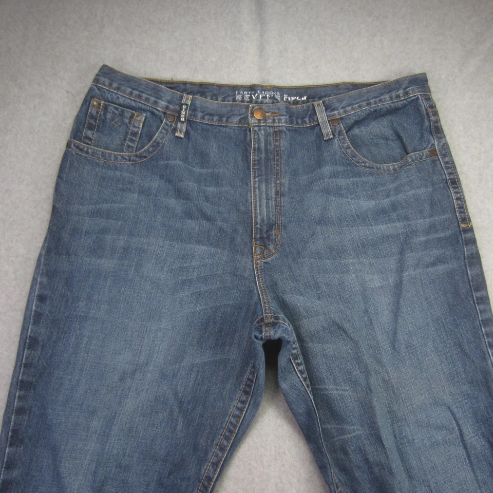 Мужские джинсы Cinch Garth Brooks Sevens 40x32 синие свободного покроя вестерн - Изображение 2 из 4