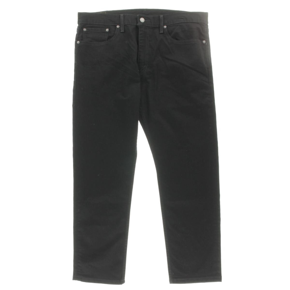 Джинсы Levis Mens 502 Черные с зауженными штанинами, стрейчевые джинсы с прямыми штанинами 33/32 BHFO 7959