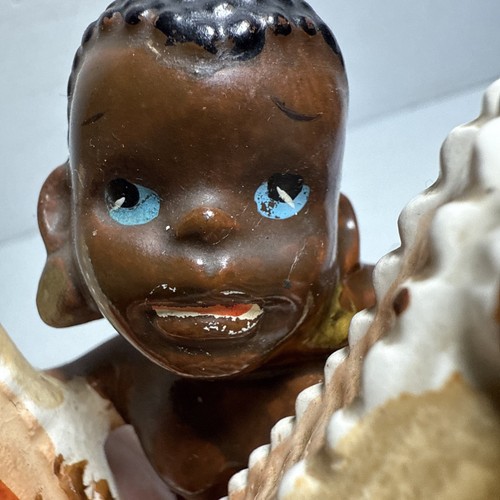 Black Americana Collectibles Boy With Alligator Crocodile Ashtray Vintage - Picture 11 of 20